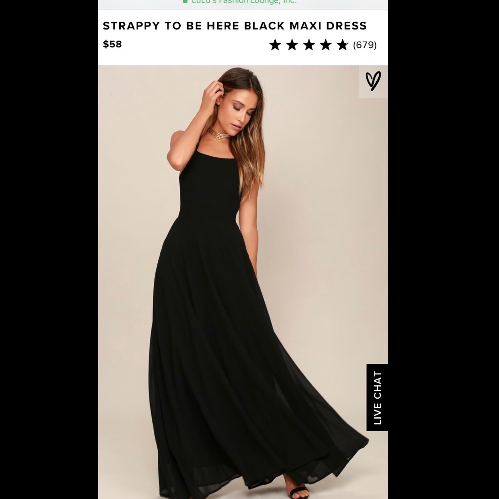 Lulu’s Black Strappy Dress